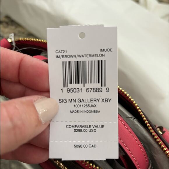 NWT💃Coach Mini Gallery Crossbody In Signature Canvas - Picture 11 of 11